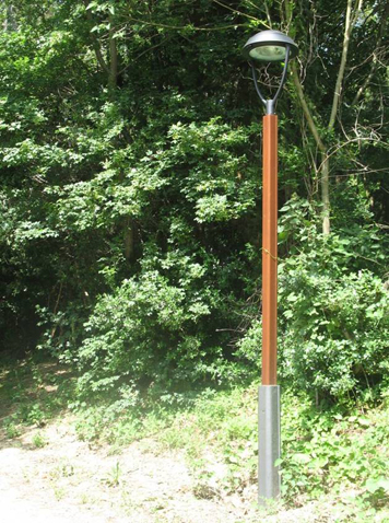 Šviestuvų atrama su medžio apdaila Fusta 38 Steel Pole - ICFU38A